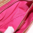 CELINE Paris Macadam Canvas Shoulder Bag Denim Pink Gold Auth 204045A-28