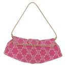 CELINE Paris Macadam Canvas Shoulder Bag Denim Pink Gold Auth 204045A-3
