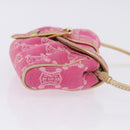 CELINE Paris Macadam Canvas Shoulder Bag Denim Pink Gold Auth 204045A-6