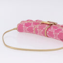 CELINE Paris Macadam Canvas Shoulder Bag Denim Pink Gold Auth 204045A-9