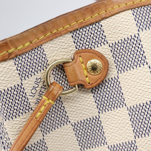 LOUIS VUITTON Damier Azur Neverfull PM Tote Bag N41362 LV Auth 204046A