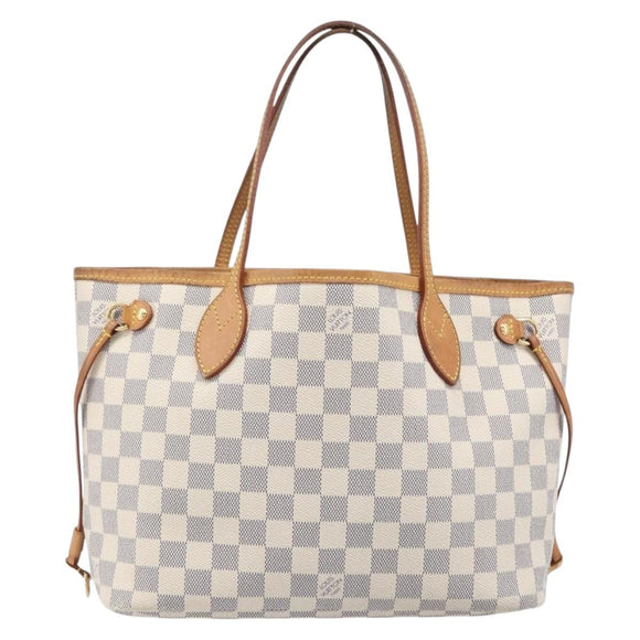 LOUIS VUITTON Damier Azur Neverfull PM Tote Bag N41362 LV Auth 204046A