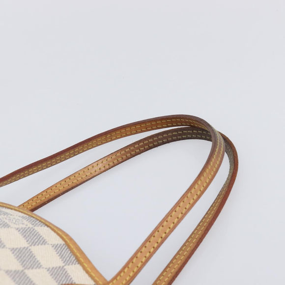 LOUIS VUITTON Damier Azur Neverfull PM Tote Bag N41362 LV Auth 204046A