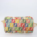FENDI Zucca Canvas Hand Bag 2way Multicolor Gold Auth 204048A-5