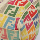 FENDI Zucca Canvas Hand Bag 2way Multicolor Gold Auth 204048A-15