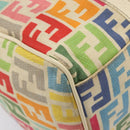 FENDI Zucca Canvas Hand Bag 2way Multicolor Gold Auth 204048A-16