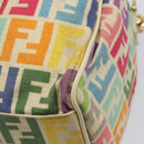 FENDI Zucca Canvas Hand Bag 2way Multicolor Gold Auth 204048A-17