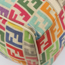 FENDI Zucca Canvas Hand Bag 2way Multicolor Gold Auth 204048A-18