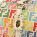 FENDI Zucca Canvas Hand Bag 2way Multicolor Gold Auth 204048A-19