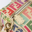 FENDI Zucca Canvas Hand Bag 2way Multicolor Gold Auth 204048A-20