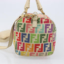 FENDI Zucca Canvas Hand Bag 2way Multicolor Gold Auth 204048A-3