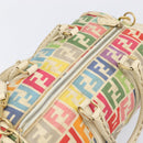 FENDI Zucca Canvas Hand Bag 2way Multicolor Gold Auth 204048A-6