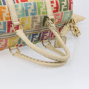 FENDI Zucca Canvas Hand Bag 2way Multicolor Gold Auth 204048A-7