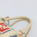 FENDI Zucca Canvas Hand Bag 2way Multicolor Gold Auth 204048A-14