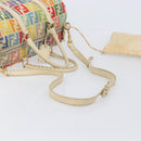 FENDI Zucca Canvas Hand Bag 2way Multicolor Gold Auth 204048A-8