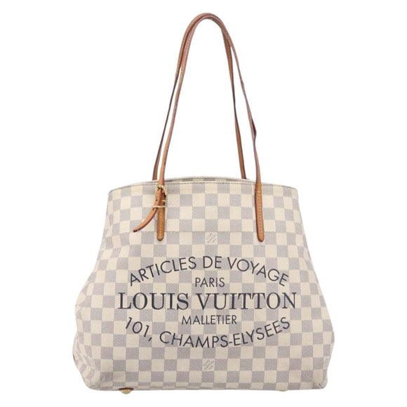 LOUIS VUITTON Damier Azur Cabas MM Shoulder Bag N41375 LV Auth 204051