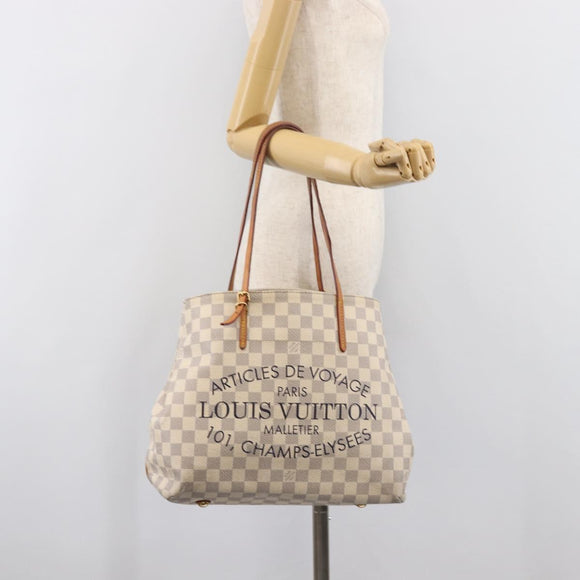 LOUIS VUITTON Damier Azur Cabas MM Shoulder Bag N41375 LV Auth 204051