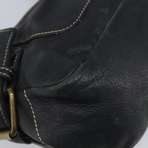 Vivienne Westwood Shoulder Bag Leather Black Auth 204052