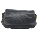 Vivienne Westwood Shoulder Bag Leather Black Auth 204052-13