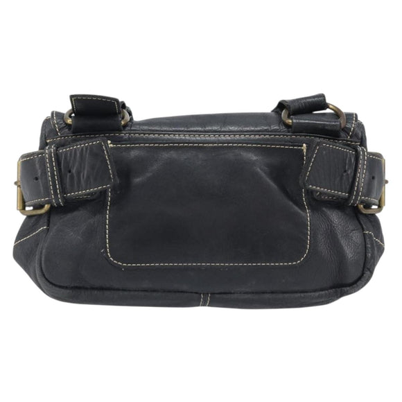 Vivienne Westwood Shoulder Bag Leather Black Auth 204052