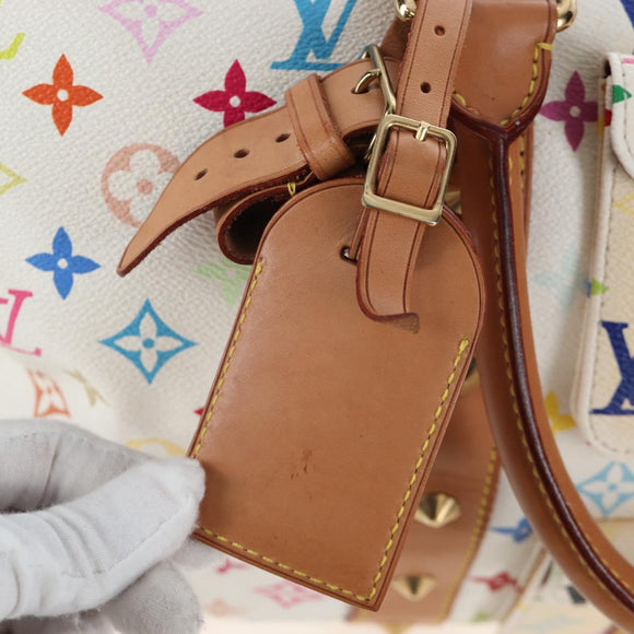 LOUIS VUITTON Monogram Multicolor Keepall 45 Bag White M92641 LV Auth 204053V