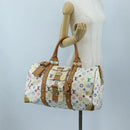 LOUIS VUITTON Monogram Multicolor Keepall 45 Bag White M92641 LV Auth 204053V-32