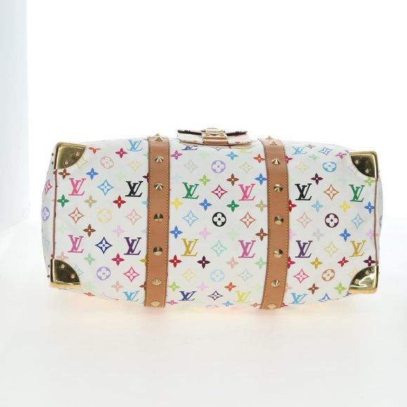 LOUIS VUITTON Monogram Multicolor Keepall 45 Bag White M92641 LV Auth 204053V