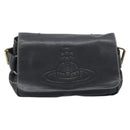 Vivienne Westwood Shoulder Bag Leather Black Gold Auth 204055-13