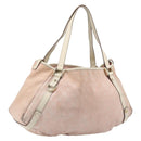 GUCCI GG Canvas Abbey Tote Bag Pink Gold 130736 Auth 204056-1