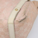 GUCCI GG Canvas Abbey Tote Bag Pink Gold 130736 Auth 204056-13