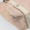 GUCCI GG Canvas Abbey Tote Bag Pink Gold 130736 Auth 204056-16