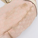 GUCCI GG Canvas Abbey Tote Bag Pink Gold 130736 Auth 204056-17