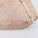 GUCCI GG Canvas Abbey Tote Bag Pink Gold 130736 Auth 204056-4