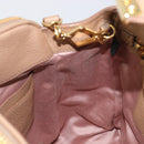 Miu Miu Hand Bag Leather 2way Beige Gold Auth 204057V-24