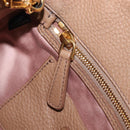 Miu Miu Hand Bag Leather 2way Beige Gold Auth 204057V-25