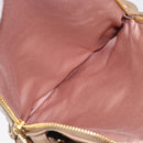 Miu Miu Hand Bag Leather 2way Beige Gold Auth 204057V-28