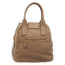 Miu Miu Hand Bag Leather 2way Beige Gold Auth 204057V-2
