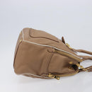 Miu Miu Hand Bag Leather 2way Beige Gold Auth 204057V-3