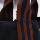 HERMES New Fourre Tout PM Hand Bag Canvas Navy Silver Auth 204058-12