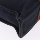 HERMES New Fourre Tout PM Hand Bag Canvas Navy Silver Auth 204058-16