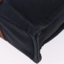 HERMES New Fourre Tout PM Hand Bag Canvas Navy Silver Auth 204058-17