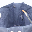 HERMES New Fourre Tout PM Hand Bag Canvas Navy Silver Auth 204058-22