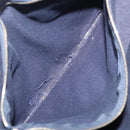 HERMES New Fourre Tout PM Hand Bag Canvas Navy Silver Auth 204058-25