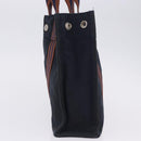 HERMES New Fourre Tout PM Hand Bag Canvas Navy Silver Auth 204058-4