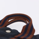 HERMES New Fourre Tout PM Hand Bag Canvas Navy Silver Auth 204058-9
