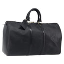 LOUIS VUITTON Epi Keepall 45 Boston Bag Black M42972 LV Auth 204059A-1