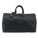 LOUIS VUITTON Epi Keepall 45 Boston Bag Black M42972 LV Auth 204059A-13