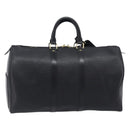 LOUIS VUITTON Epi Keepall 45 Boston Bag Black M42972 LV Auth 204059A-2