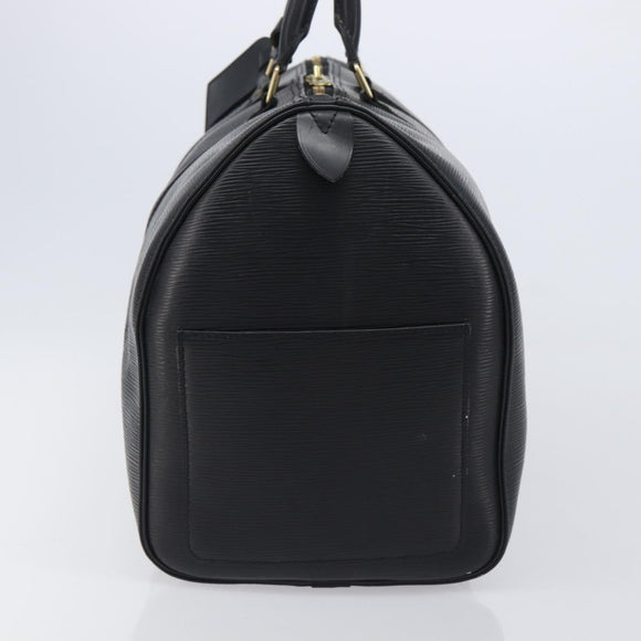 LOUIS VUITTON Epi Keepall 45 Boston Bag Black M42972 LV Auth 204059A