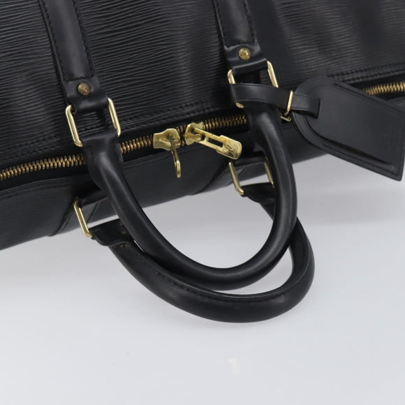 LOUIS VUITTON Epi Keepall 45 Boston Bag Black M42972 LV Auth 204059A